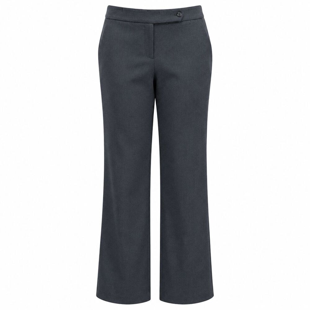 Calvin Klein Slacks Women's Sz 12 Charcoal Classic Fit Straight Leg Office Work